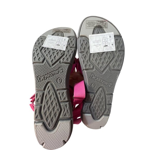 Bearpaw Womens Pink Adjustable Strap Sandals Size 9 With Durable Outsole & Comfo - Picture 5 of 5